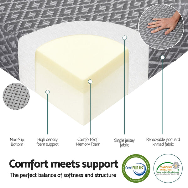 Giselle Foldable Mattress Folding Sofa Bed Trifold Memory Foam Camping Cushion Mat Mattresses