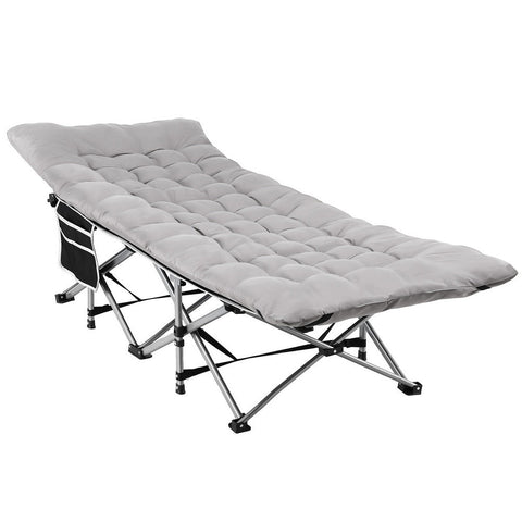 Artiss Folding Bed With Mattress Heavy Duty Grey 185Cm King Bed Frames