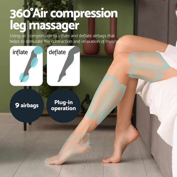Livemor Foot Massager Leg Knee With Air Compression 3 Modes Heating Massagers