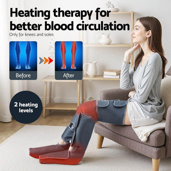 Livemor Foot Massager Leg Knee With Air Compression 3 Modes Heating Massagers