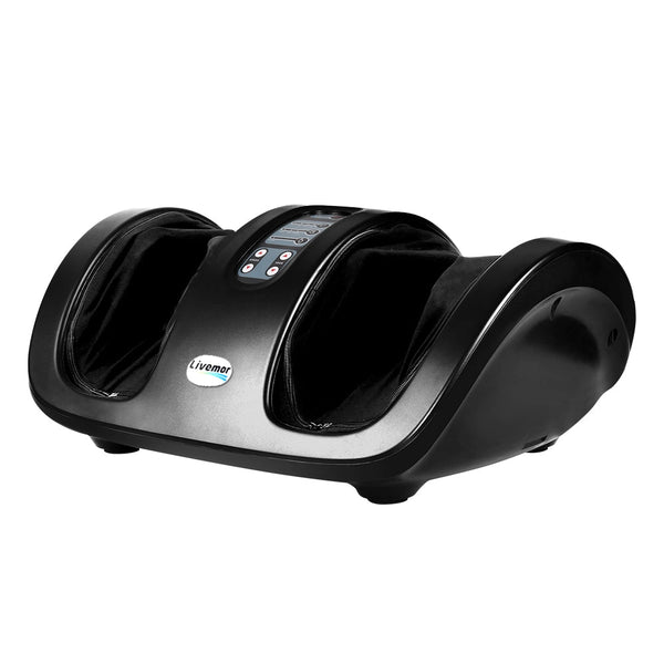 Livemor Foot Massager Shiatsu Electric Roller Kneading Leg Black Massagers
