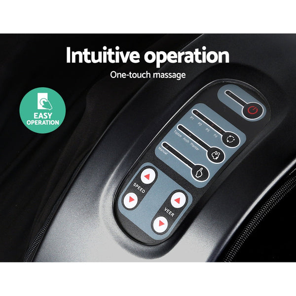 Livemor Foot Massager Shiatsu Electric Roller Kneading Leg Black Massagers