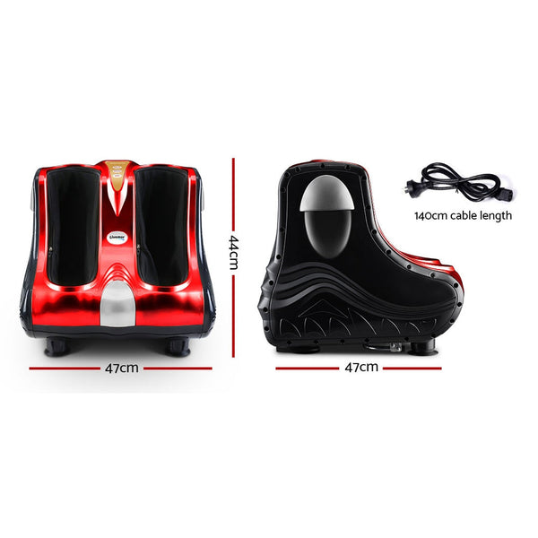 Livemor Foot Massager Shiatsu Electric Roller Ankle Calf Leg Kneading Red Massagers