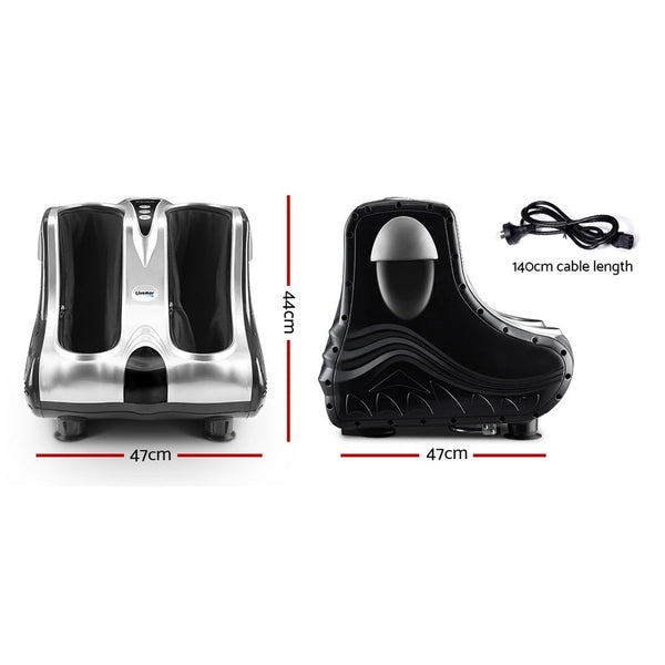 Livemor Foot Massager Shiatsu Electric Roller Ankle Calf Leg Kneading Silver Massagers