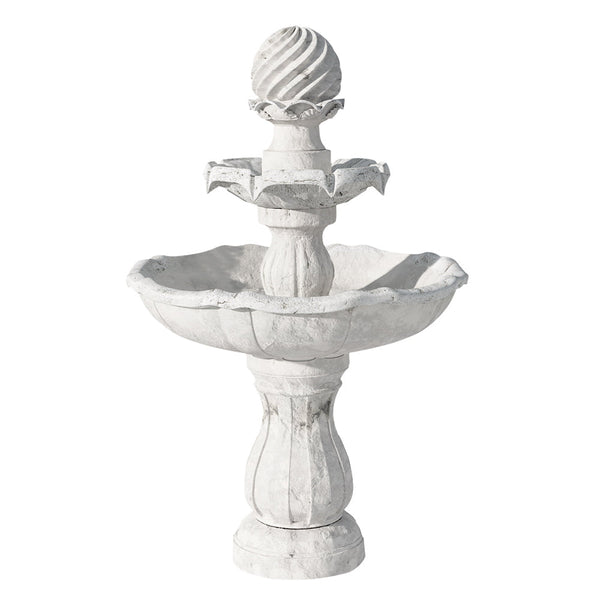 Gardeon Solar Water Feature 3 Tier Fountain With Pump Kit Bird Bath 93Cm Ivory Outdoor Fountains