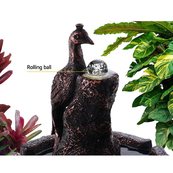 Gardeon Solar Water Feature Tier Fountain With Pump Kit Bird Bath 106Cm Pea Outdoor Fountains