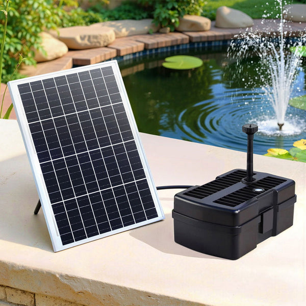 Gardeon Solar Submersible Water Pond Fountain Pump With Filter Box 6Ft 1190L/H Ponds & Fountain Pumps