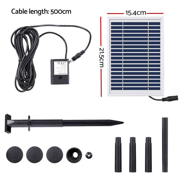 Gardeon Solar Pond Pump Submersible Water Fountain Kit 4.4Ft Ponds & Fountain Pumps