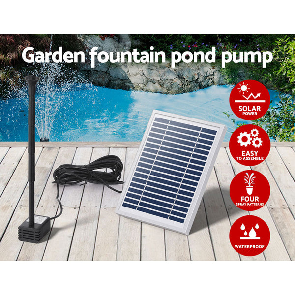Gardeon Solar Pond Pump Submersible Water Fountain Kit 4.4Ft Ponds & Fountain Pumps
