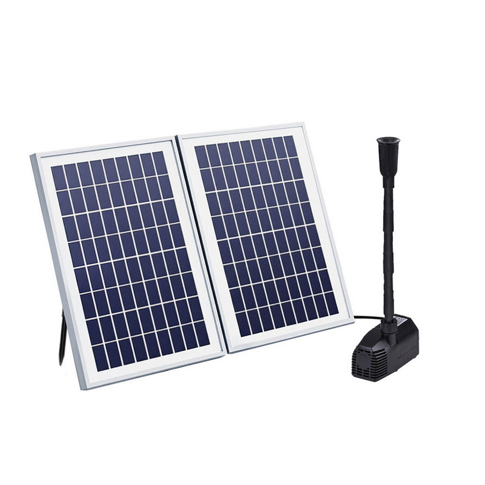 Gardeon Solar Pond Pump Submersible Water Fountain Kit With 2 Panels 1600L/H Ponds & Fountain Pumps