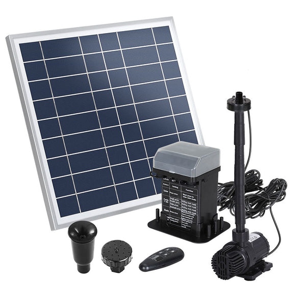 Gardeon Solar Pond Pump With Battery Kit Led Lights 9.8Ft Ponds & Fountain Pumps