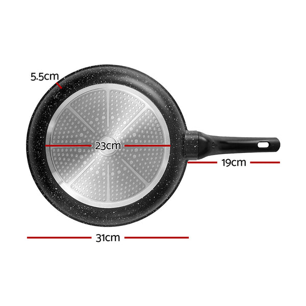 Cast Aluminium Non Stick Frying Pan 30 Centimetre For Home And Garden Frying & Grill Pans