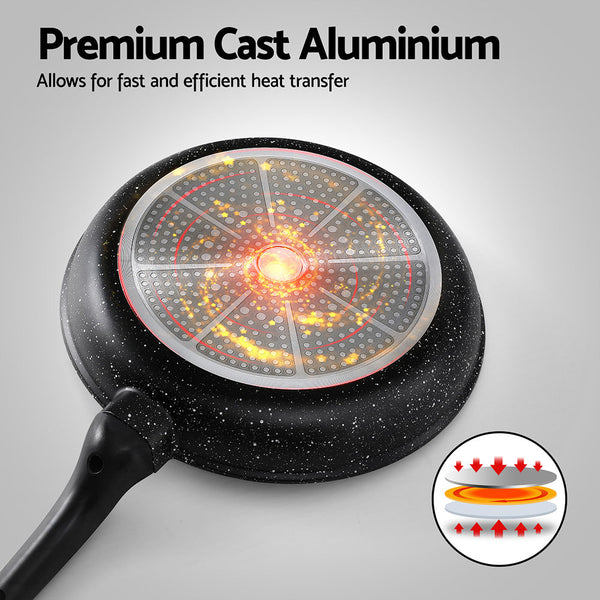 Cast Aluminium Non Stick Frying Pan 30 Centimetre For Home And Garden Frying & Grill Pans