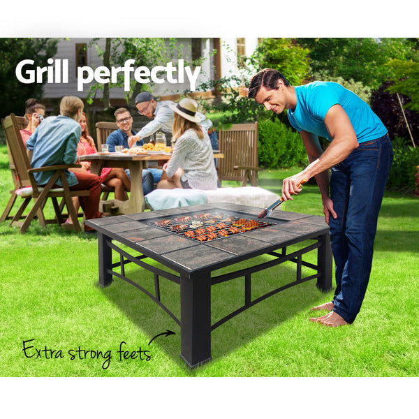 Grillz Fire Pit Bbq Ice Bucket 4 In 1 Table Barbecue Accessories