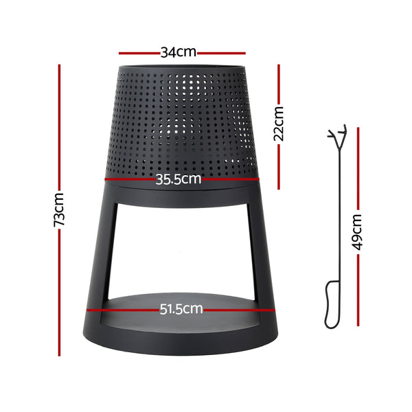 Grillz Fire Pit Deep Bowl Iron Outdoor Fireplace Fireplace & Stove Accessories