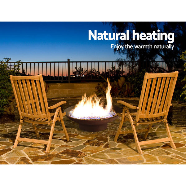 Grillz Fire Pit Bowl Cast Iron Rustic 70Cm Fire Pits