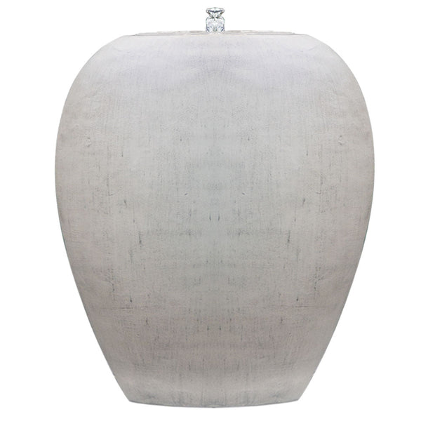 Protege Pot Style Solar Water Feature Fountain With Panel Kit Led Lights Grey Outdoor Fountains