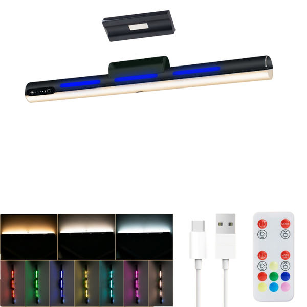 Black Rechargeable Led Desk Light With Rgb Study Mode Other Lighting & Fans