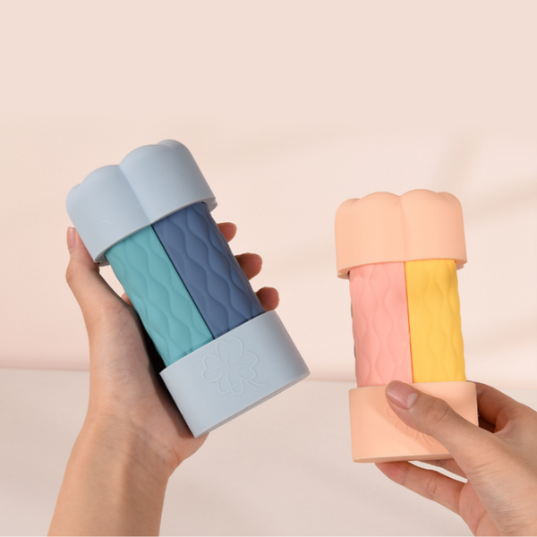 Brown Combination Travel Silicone Refillable Bottles Set 4 In 1 Portable Containers For Shampoo Shower Gel Tpr+Pe Material Compact Leak Proof Other Tr