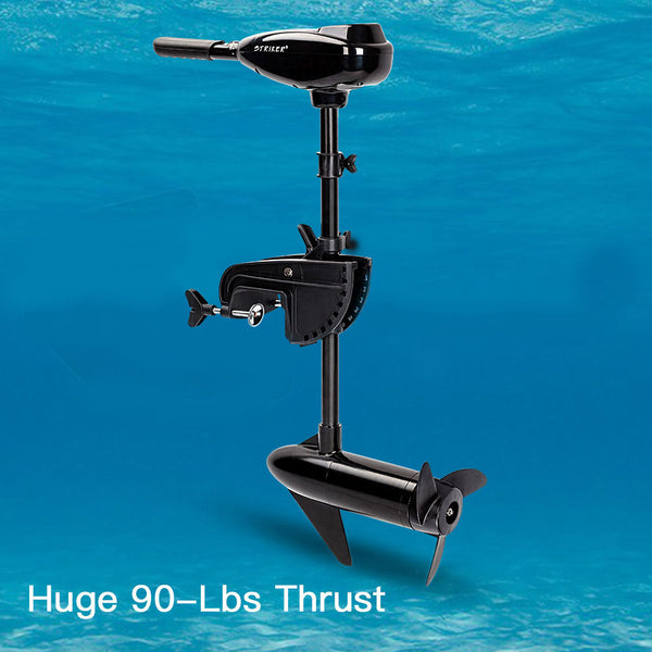 Striker 90Lbs Electric Trolling Motor Inflatable Boat Outboard Fishing Marine 12V Boat Appliances