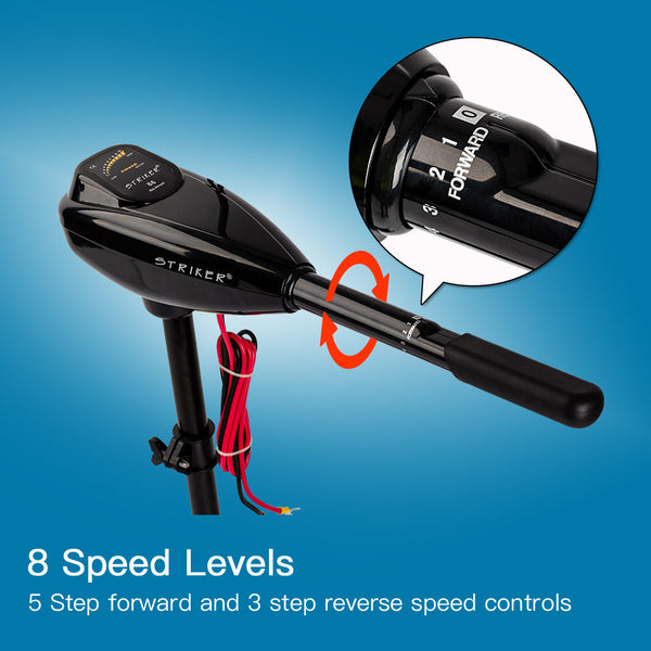 Striker 60Lbs Electric Trolling Motor Inflatable Boat Fishing Marine Outboard Engine Kayaks