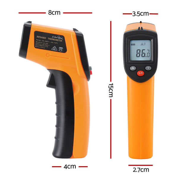 5 Star Chef Laser Infrared Thermometer Food Digital Temperature Gun Smoker Pizza Bbq Cooking Thermometers