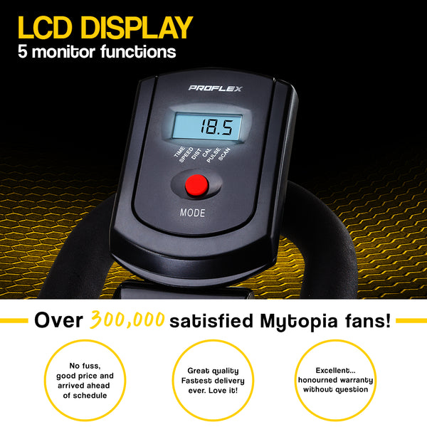 Proflex Commercial Spin Bike Flywheel Exercise Fitness Home Gym Yellow Exercise Bikes