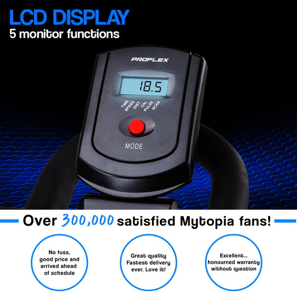 Proflex Spin Bike Flywheel Commercial Gym Exercise Home Workout Grey Exercise Bikes