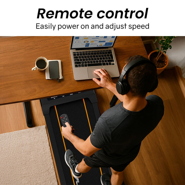 Proflex Electric Walking Pad Under Desk Treadmill Compact Foldable Size Tablet Holder Lcd Display Or Light Jog Treadmills