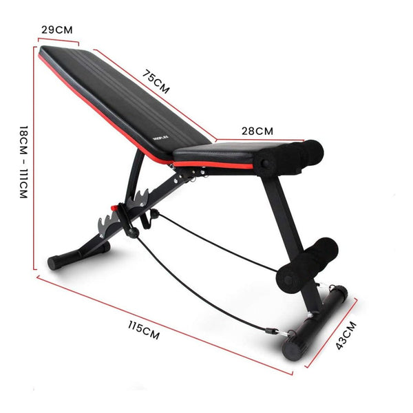 Proflex B200 Incline Decline Weight Bench With Resistance Bands Resistance Trainers