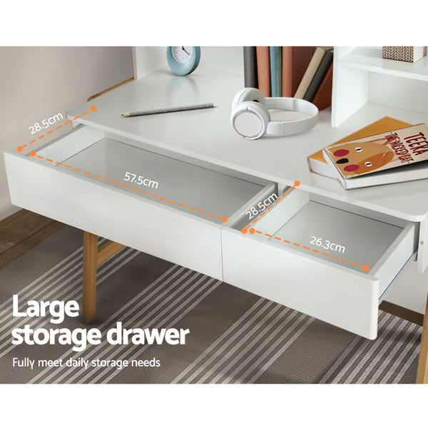 Keezi 2Pcs Kids Table And Chairs Set Study Activity Toys Storage Desk Drawer Kids Play Table & Chair Sets