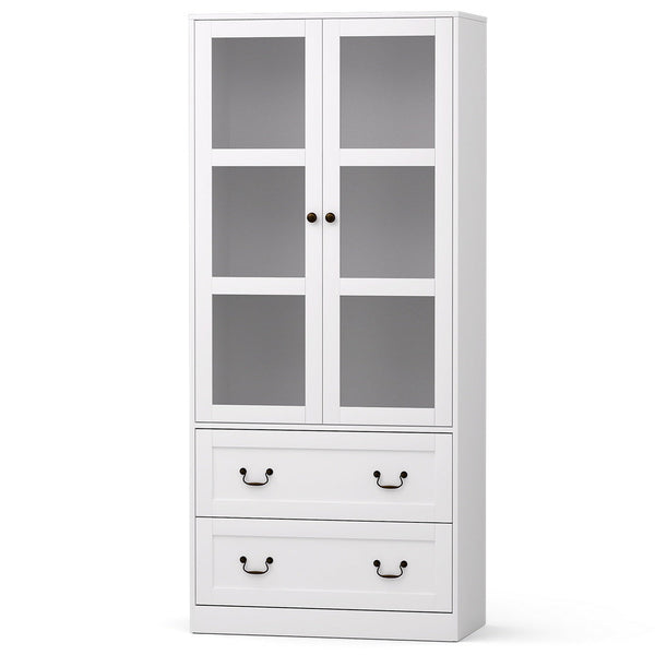 Artiss Buffet Sideboard 180Cm Hutch Storage Cabinet Kitchen Drawer Door White Sideboards & Buffets