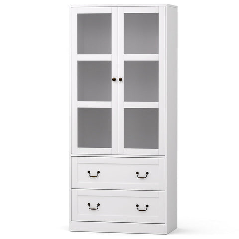 Artiss Buffet Sideboard 180Cm Hutch Storage Cabinet Kitchen Drawer Door White Sideboards & Buffets
