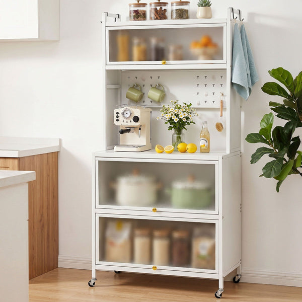 Artiss Kitchen Storage Cabinet Sideboard White 80 X 40 164 Cm Kitchen Cabinet Doors And Fronts