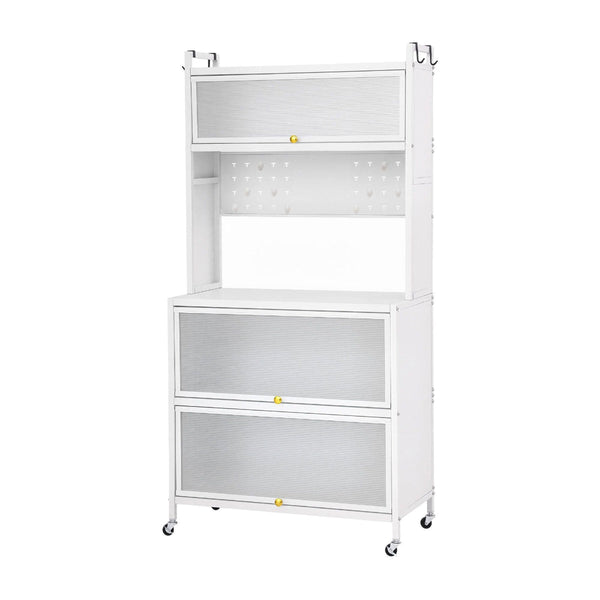 Artiss Kitchen Storage Cabinet Sideboard White 80 X 40 164 Cm Kitchen Cabinet Doors And Fronts