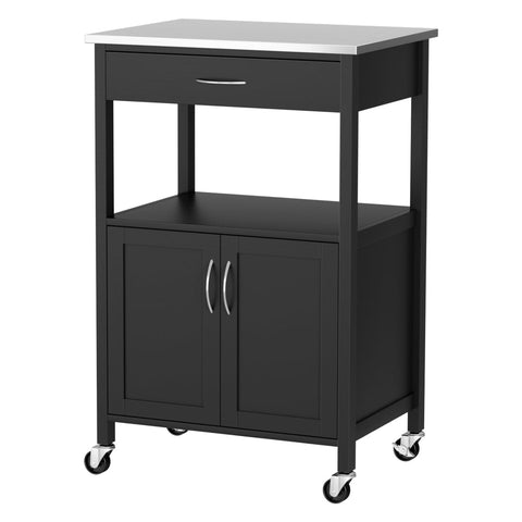 Artiss Kitchen Island Trolley Rolling Serving Cart Storage Drawer Cupboard 60Cm Kitchen Carts