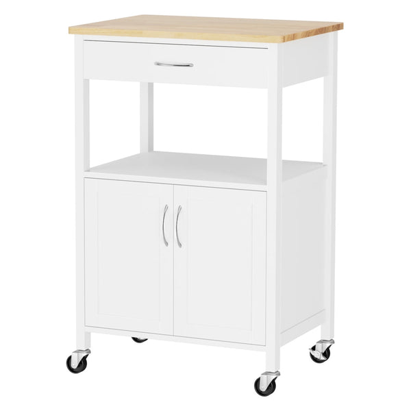 Artiss Kitchen Island Trolley Rolling Serving Cart Storage Drawer Cupboard 60Cm Kitchen Carts