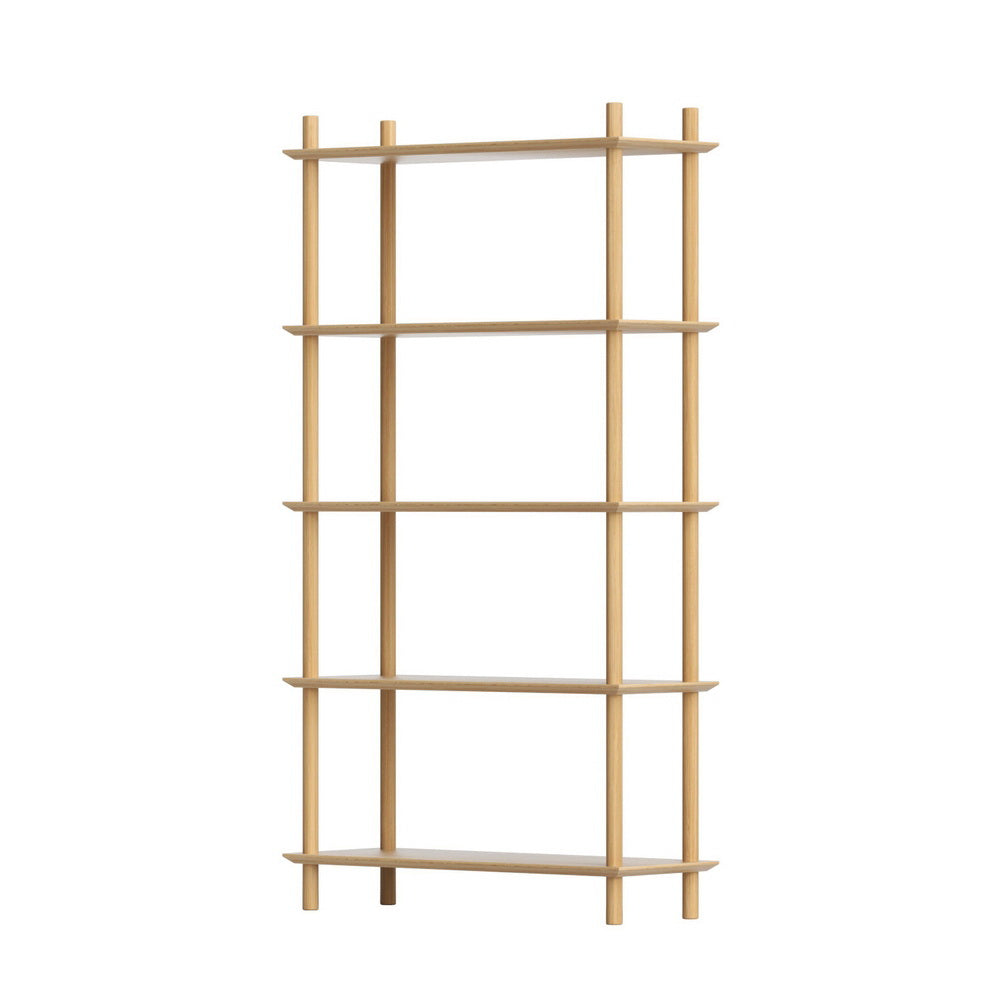 Artiss Bookshelf 5 Tiers Bookcase Display Shelves Wooden Storage Stand Rack Pine Bookshelves