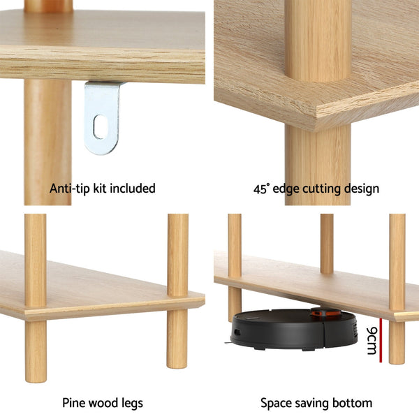 Pine Wood Mdf 3 Tier Bookshelf Storage Rack Furniture Bookshelves