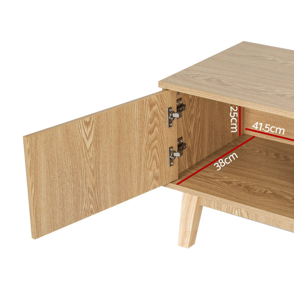 TV Stands & Entertainment Units Artiss Tv Cabinet Entertainment Unit Stand Storage Shelves 140Cm