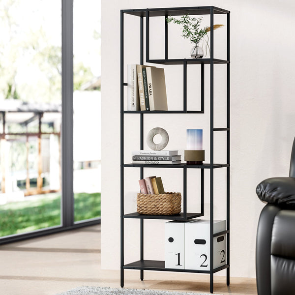 Bookshelves Artiss Bookshelf 5 Tiers Rhys Black