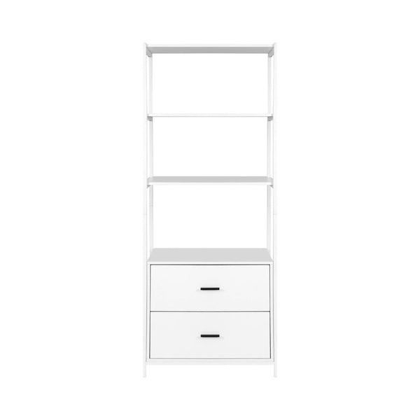 Artiss Bookshelf Display Shelf 2 Drawers 152Cm White Bookshelves