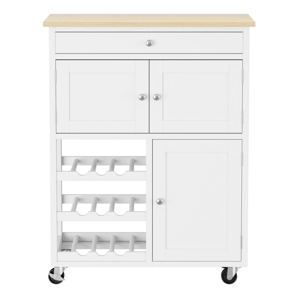 Artiss Kitchen Island Trolley Rolling Serving Cart Storage Cart Drawer Cupboard Kitchen Carts