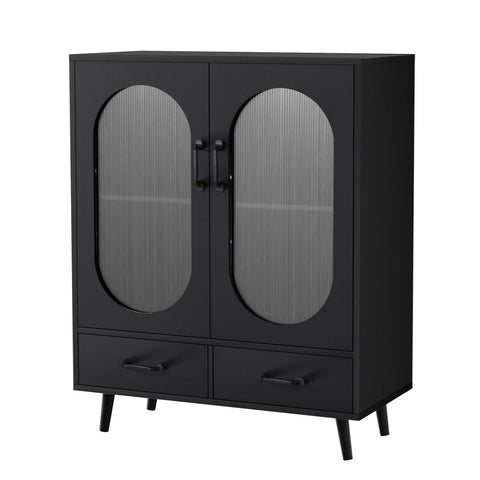 Artiss Buffet Sideboard Double Doors Black Sideboards & Buffets