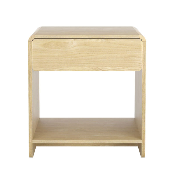 Artiss Bedside Table Drawer Open Shelf Pine Bedside Tables