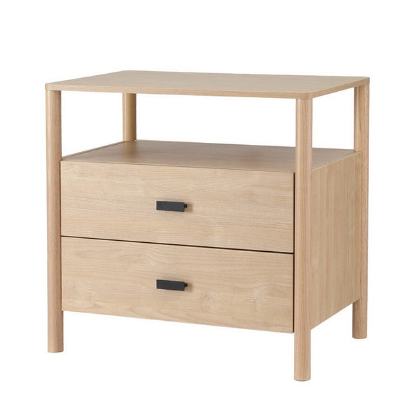Artiss Bedside Table Nightstand 2 Drawers Walnut Bedside Tables
