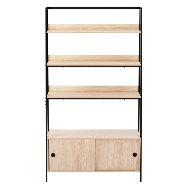 Artiss Bookshelf 5 Tier Cube Cabinet Mira Oak Bookshelves