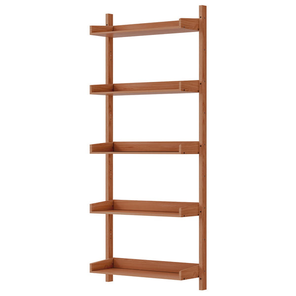Artiss Bookshelf Floating Shelf Capiz Oak Bookshelves