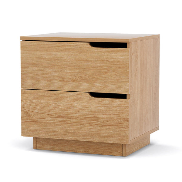 Artiss Bedside Table 2 Drawers Nightstand Pine Bedside Tables