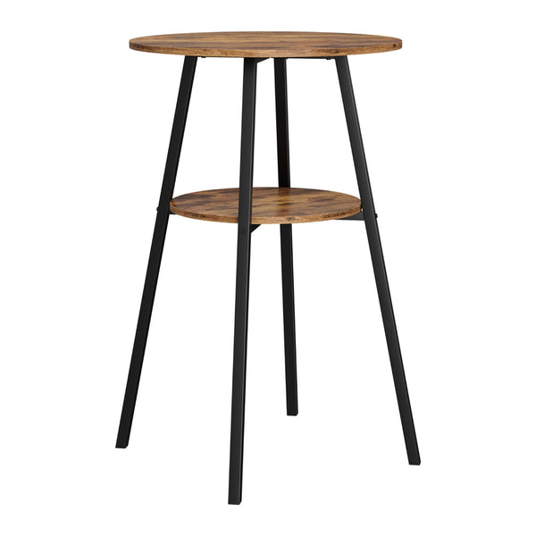 Artiss Industrial Bar Table With 2 Tier Organizer Weather Resistant Mdf Top Steel Frame Bar Tables